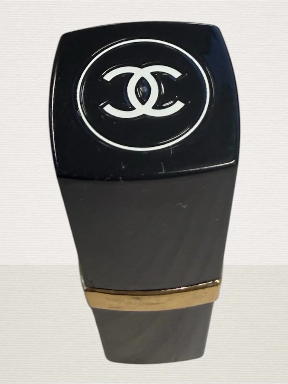 CHANEL Metal Garnet Creme Lipstick in Black & Gold Case